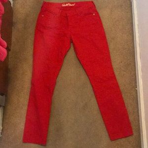 Old Navy red skinny jeans